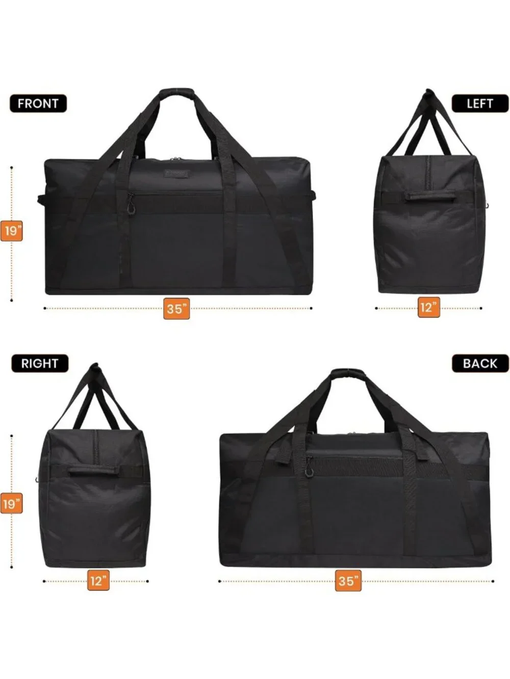 Extra Large 130L Heavy Duty Duffle Bag - Durable, Water Resistant, Travel